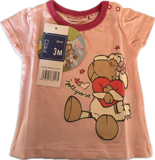 Pink Nici Kortærmet Baby T-shirt
