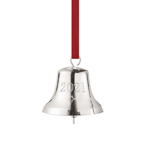 Georg Jensen juleklokke 2021 i palladium - med eller uden graveret navn