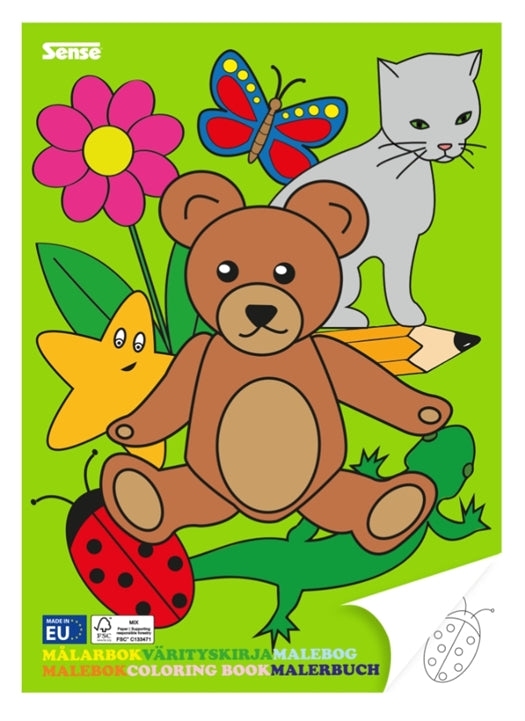 🎨 SENSE - Malebog – Enkle Billeder FSC® (36 sider) 🌿✨