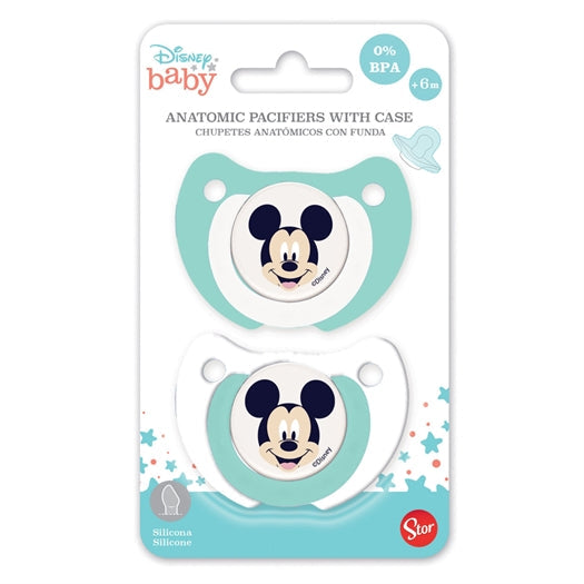 Anatomiske silikonesutter Disney Mickey Mouse 6+ mdr