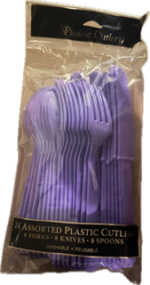 Bestik til turen eller fødselsdagen lilla.