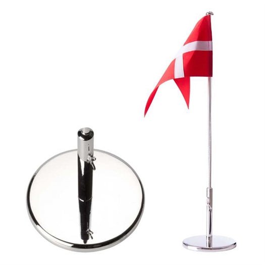 Forkromet bordflag 40 cm MED NAVN & DATO