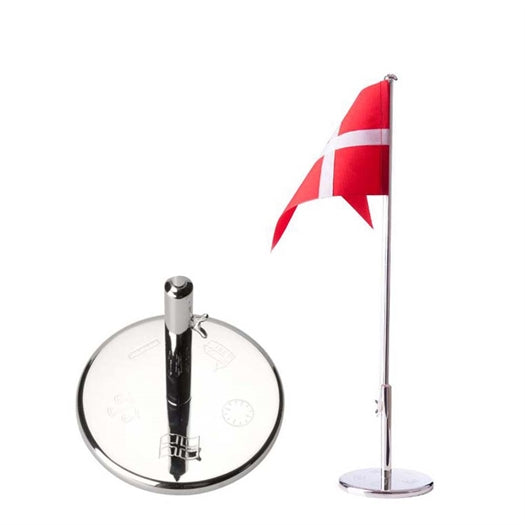 Dåbsflag graveret MED NAVN & DATA 30cm forkromet