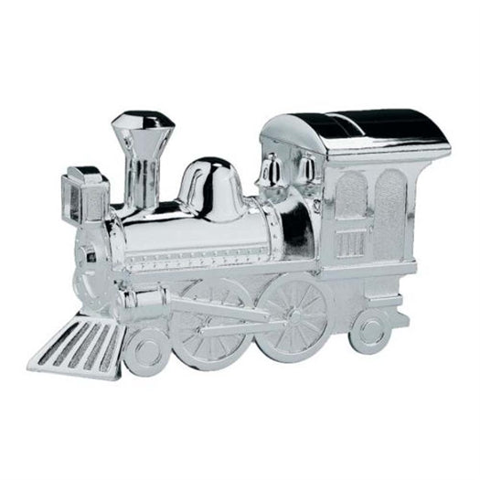 Sparebøsse Lokomotiv MED NAVN & DATO Forkromet