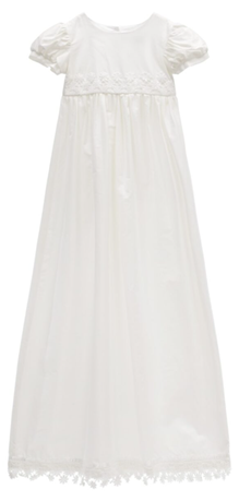 Smuk Naturhvid/ivory dåbskjole i 100% bomuld - Jocko