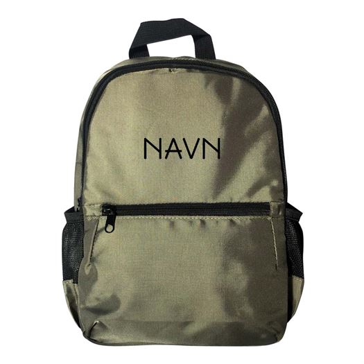 Børnerygsæk Basis MED NAVN - Olive