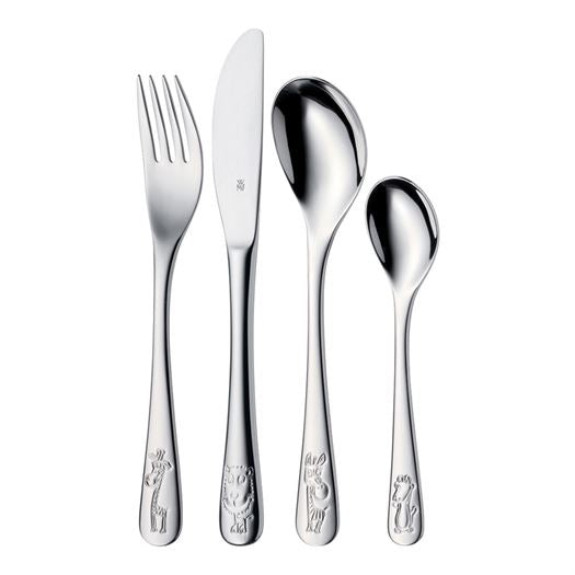 Børnebestik med Safaridyr - med eller uden navn og dato