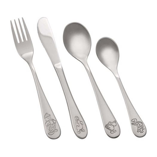 Børnebestik med Rasmus Klump - med eller uden navn og dato