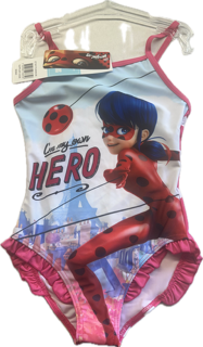 Ladybug Miraculous badedragt i lyserød str. 128-8 år