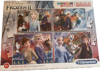 Disney Frozen II Puslespil – Progressive Sæt (4 motiver) 20-180 brikker pr. spil