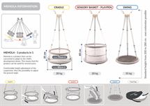 3 i 1 Hængevugge, kravlegård og gynge - Memola