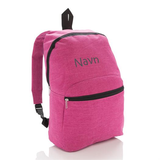 Rygsæk MED NAVN - Lyserød