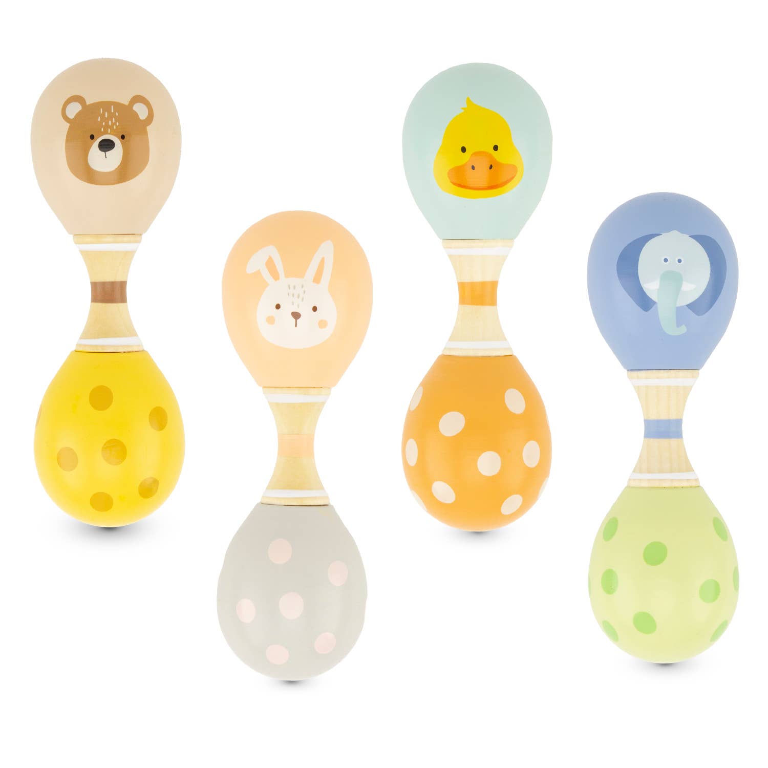 DOBBELT MARACAS med dyr motiv