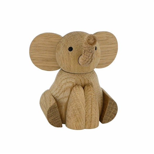 Træfigur Elefant 8,5 cm MED NAVN & DATO