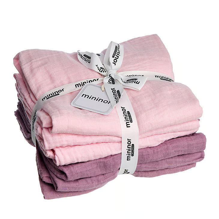Babypakke med stofbleer - Rose - Mininor