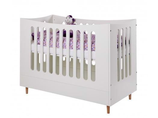 Tremmeseng med tremmegavl, 60 x 120 cm Snow white hvid - Manis-h