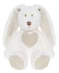 Bamse Teddy Cream Kanin hvid med Gråt hjerte - Teddykompaniet