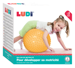 Sansebold med massageknopper XXL, Gul 45 cm - Ludi