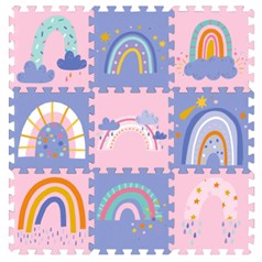 Gulvpuslespil med regnbuer, 9 skumfliser fra Magni