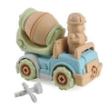 Adskilt cementblander legetøjsbil i hvedestrå fra Magni