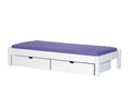 Briks med 2 sengeskuffer, Ull 160 cm Snow White hvid - Manis-h