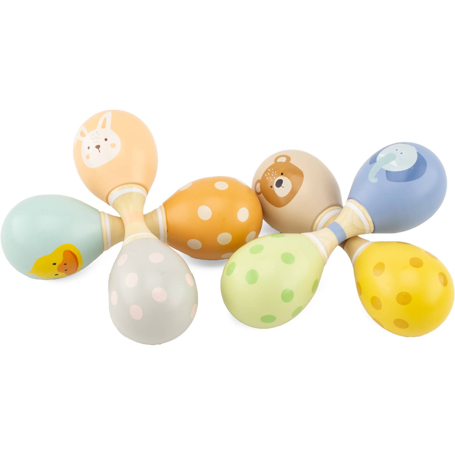 DOBBELT MARACAS med dyr motiv flotte