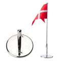 Dåbsflag graveret MED NAVN & DATA forkromet 40cm