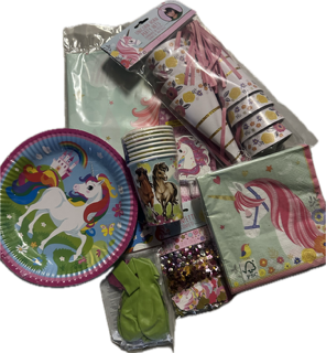 Enhjørning temafest pakke