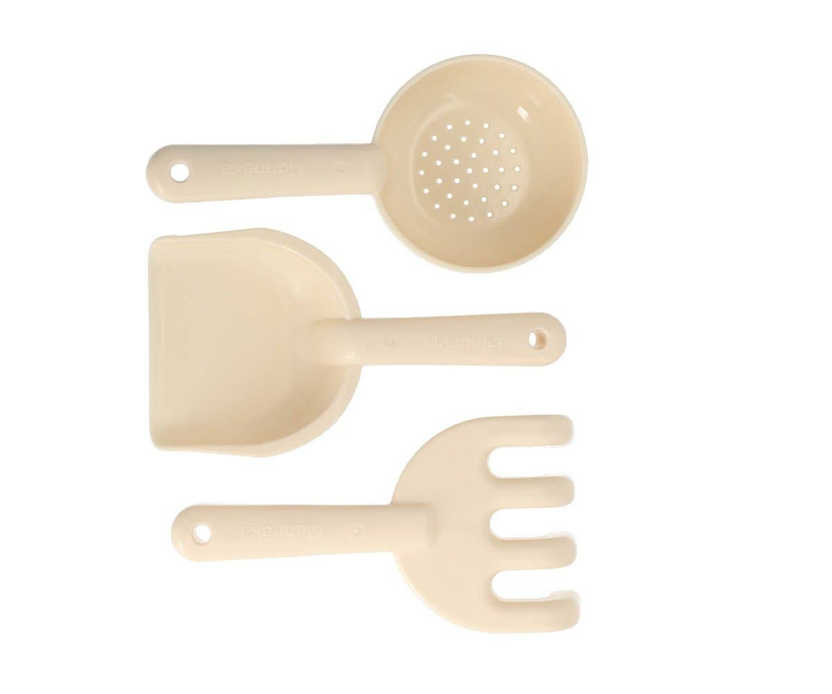 Glitter spand og strandlegesæt med vandkande og redskaber