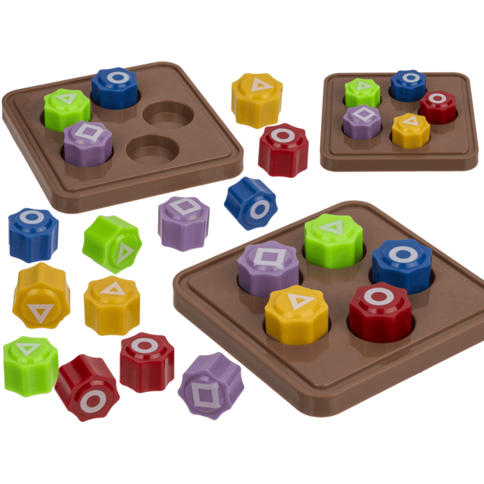 Gonggi spil, ca. 25,5 g, sæt med 5 i gaveæske med vindue