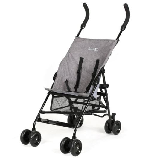 Paraplyklapvogn Speed, Grå melange - Babytrold