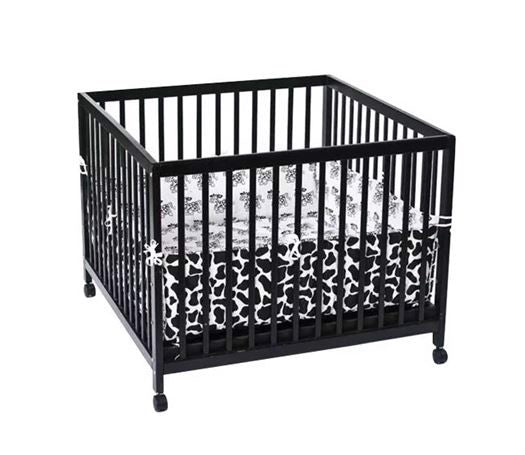 Kravlegård Sort, Stor 100 x 100 cm - Babytrold