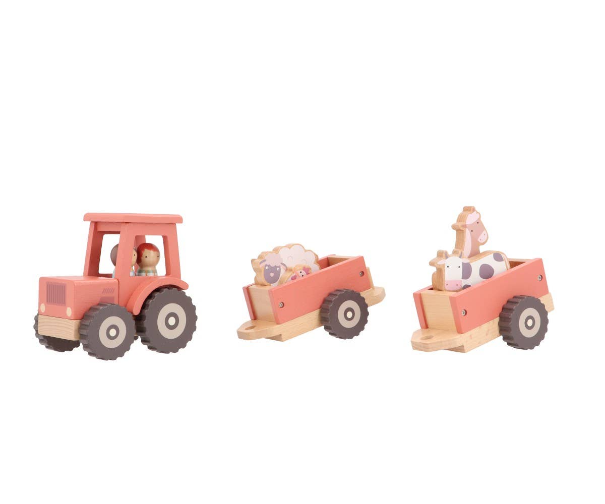 Landbrugstraktor Monnëka 2 vogne