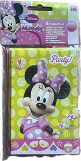 MINNIE MOUSE - Indbydelser 6 stk.