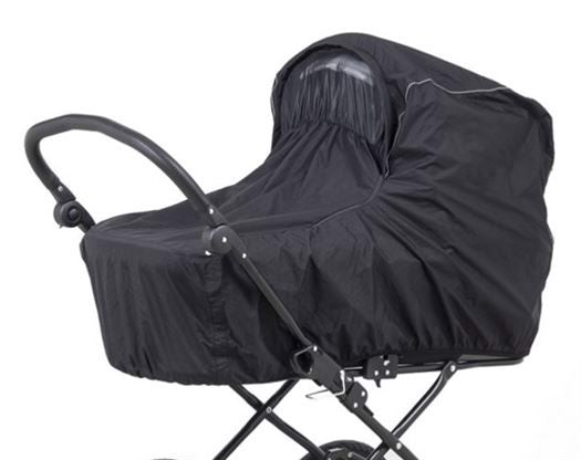 BabyTrold Regnslag LUX m. myggenet bv. Sort