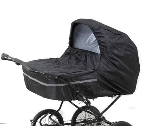 Regnslag Tvillinge eller stor barnevogn, sort