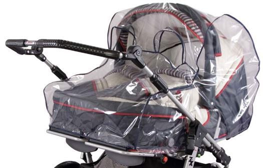 Regnslag til tvillingebarnevogn størrelse XXL, klart 