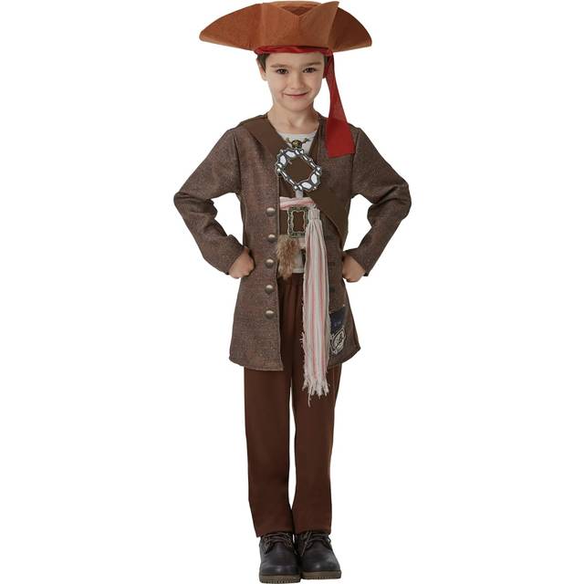 Disney Pirates of the Caribbean Jack Sparrow Deluxe Costume 5-6 år