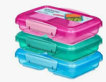 Sistema Renew sæt med 3 minimadkasser med opdeling Split 350 ml.
