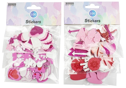 Stickers Sense - Klistermærker 100-pak – sjov, farverig og fuld af fantasi