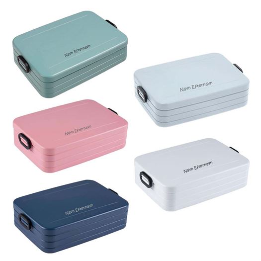 Mepal TAB LARGE madkasse MED NAVN - Flere farver