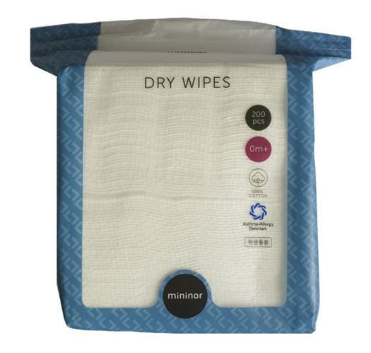 Tørservietter, Dry wipes Refill 60 stk. - Mininor