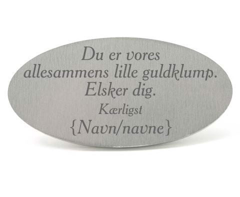 Tekstplade, Guldklump - Memozz