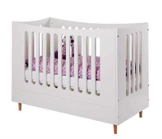 Tremmeseng med tremmegavl, 70 x 140 cm Snow white hvid - Manis-h