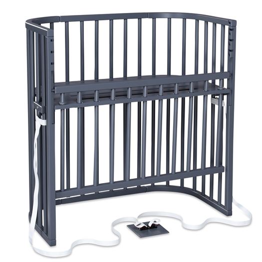 Bedside Crib Boxspring Comfort, Grå - Babybay