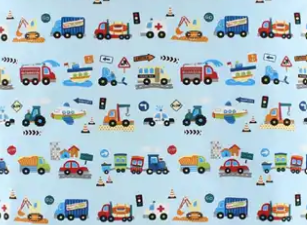 Junior sengetøj køretøjer, Lyseblå - Nørgaard Madsen