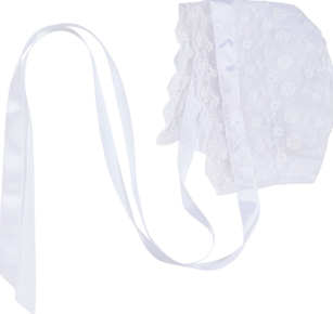 Dåbskyse med blonder, Hvid - Jocko
