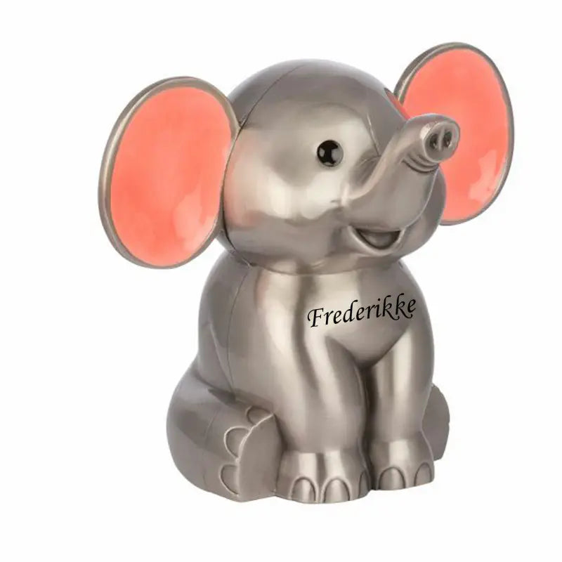Sparebøsse Fortinnet Elefant MED NAVN & DATO