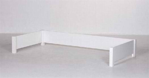 Hoved- og fodende + bageste sengehest, 140 x 200 cm Snow white hvid - Manis-h