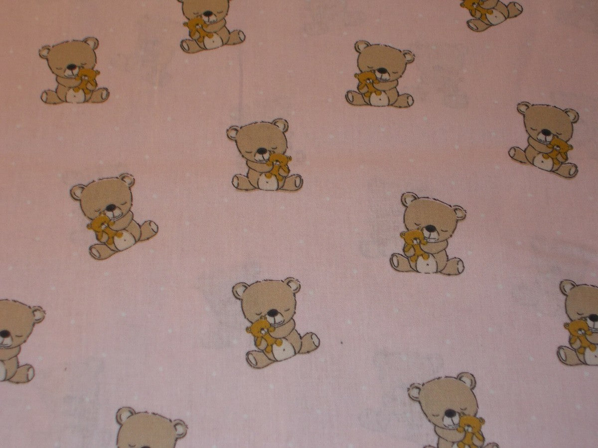 Baby sengetøj med de sødeste bamse lyserød - Nørgaard Madsen